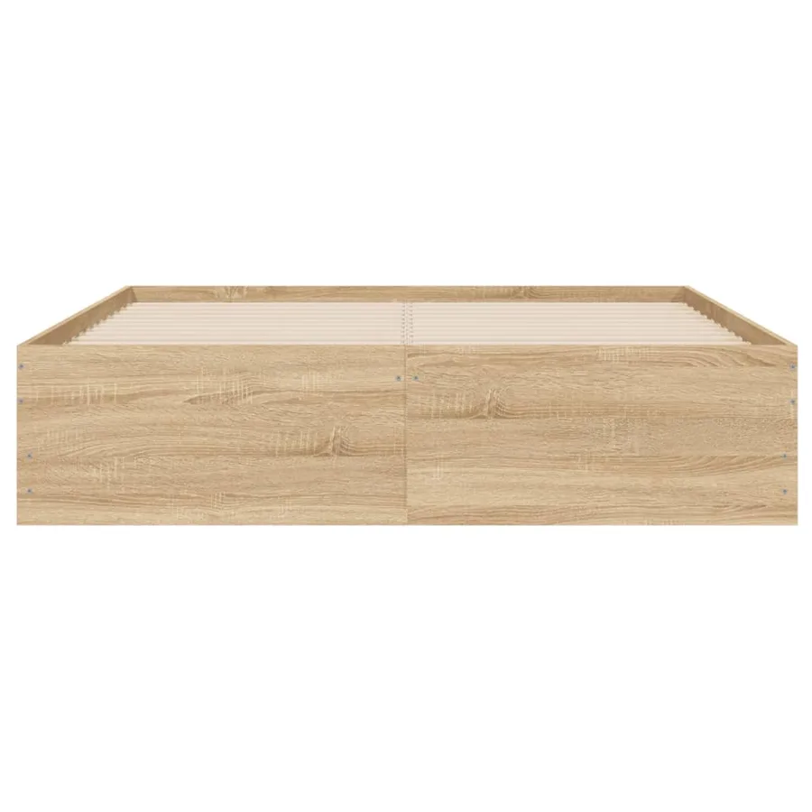 Cadre de lit avec tiroirs sans matelas chêne sonoma 135x190 cm - 6
