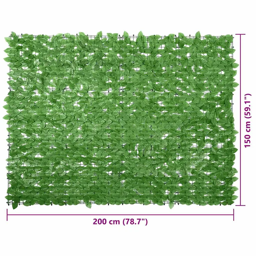 Écran de balcon avec feuilles vert 200x150 cm - 6