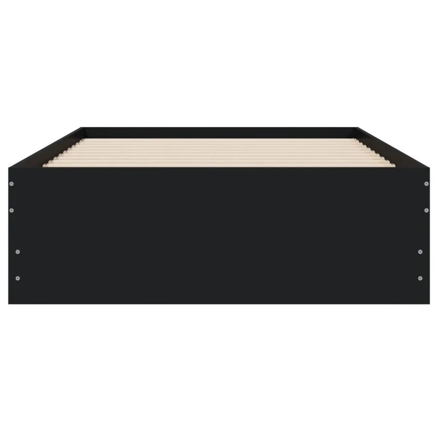 Cadre de lit avec tiroirs sans matelas noir 90x200 cm - 6