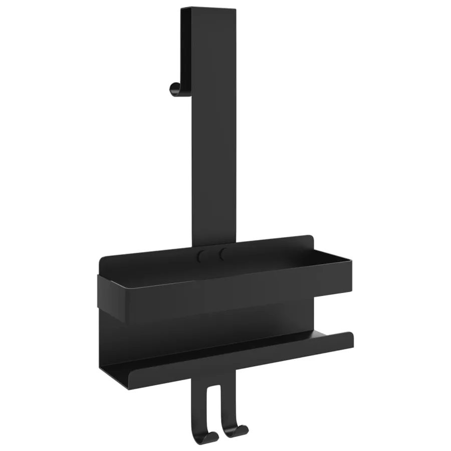 Support de douche suspendu noir mat acier inoxydable 304 brossé - 2