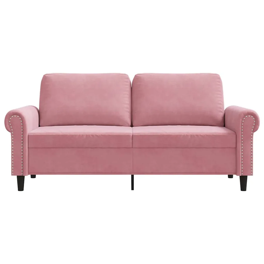 Canapé à 2 places Rose 140 cm Velours - 4