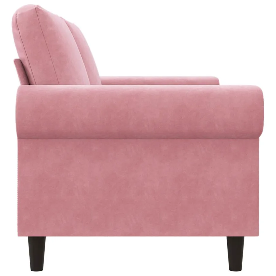 Canapé à 2 places Rose 140 cm Velours - 5