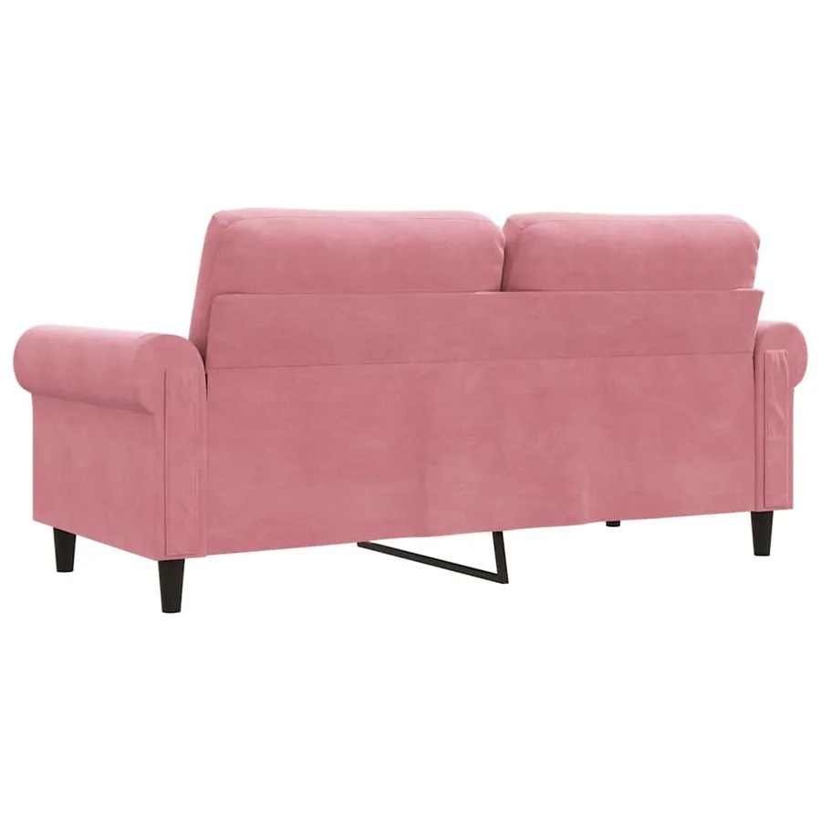 Canapé à 2 places Rose 140 cm Velours - 6
