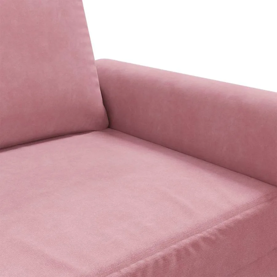 Canapé à 2 places Rose 140 cm Velours - 7