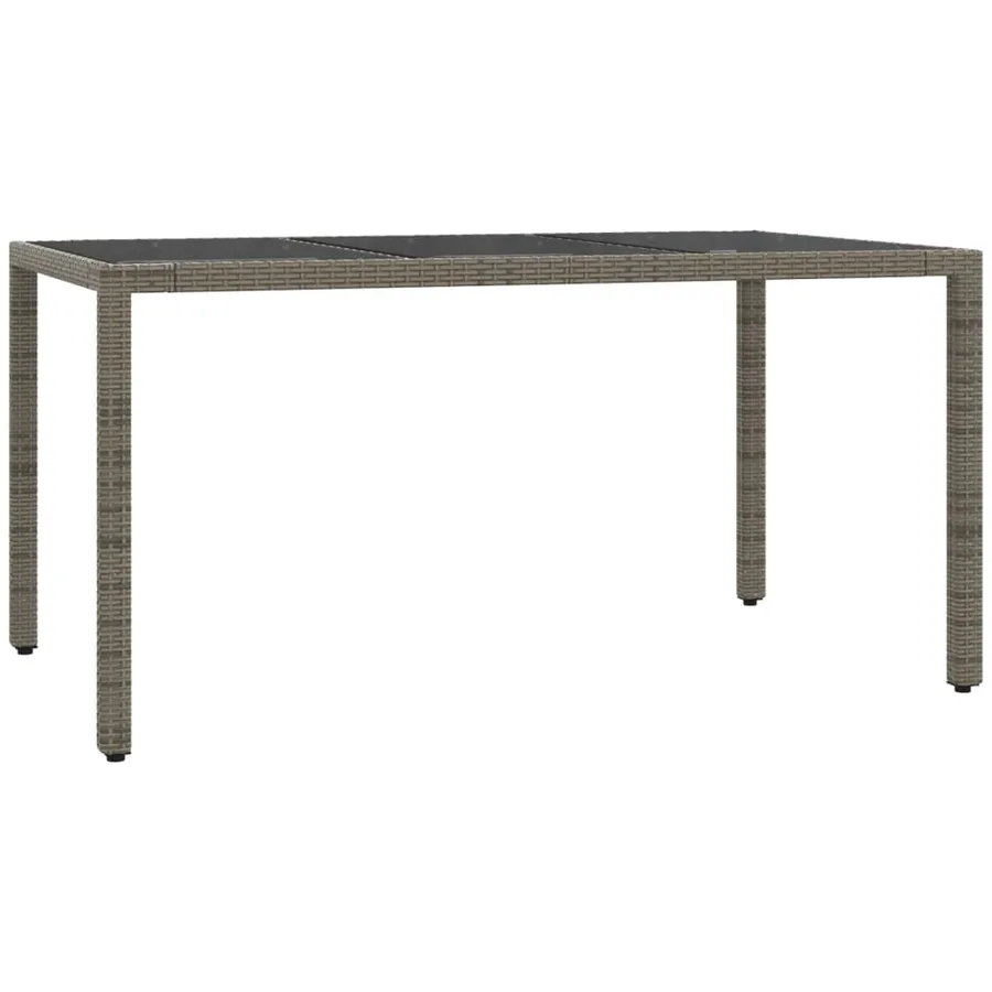 Ensemble à manger de jardin 5 pcs coussins gris résine tressée - 4