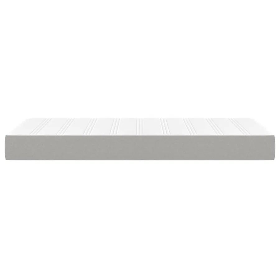 Matelas de lit à ressorts ensachés fermeté moyenne gris clair 120x190x20 cm - 4