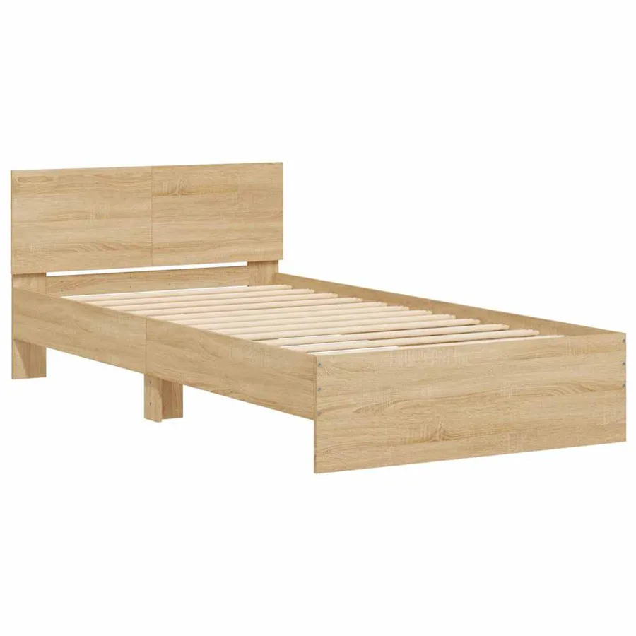 Cadre de lit sans matelas avec lumières LED 100x200 cm - 3