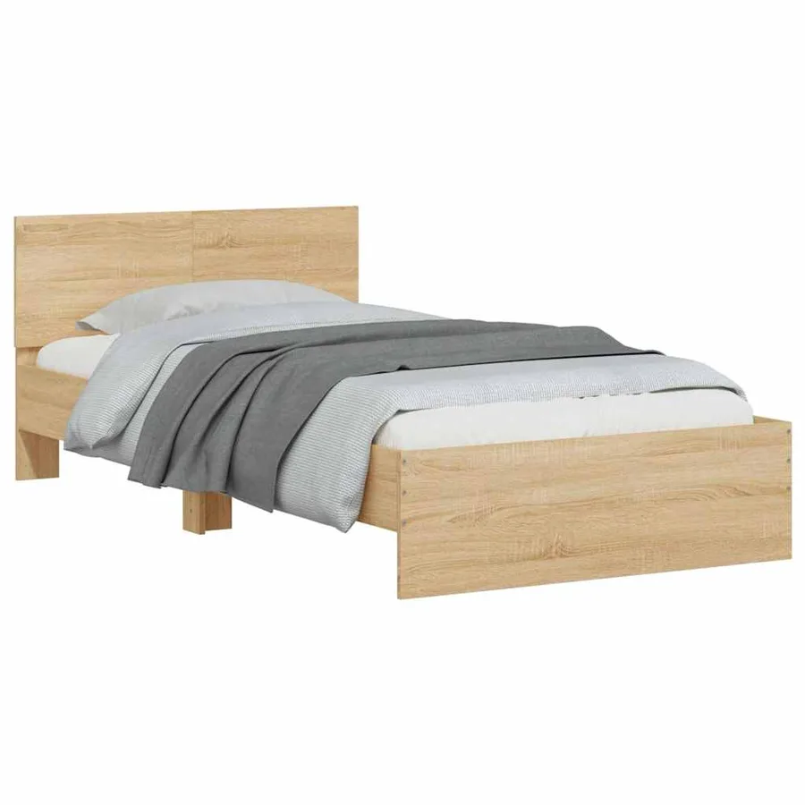 Cadre de lit sans matelas avec lumières LED 100x200 cm - 6