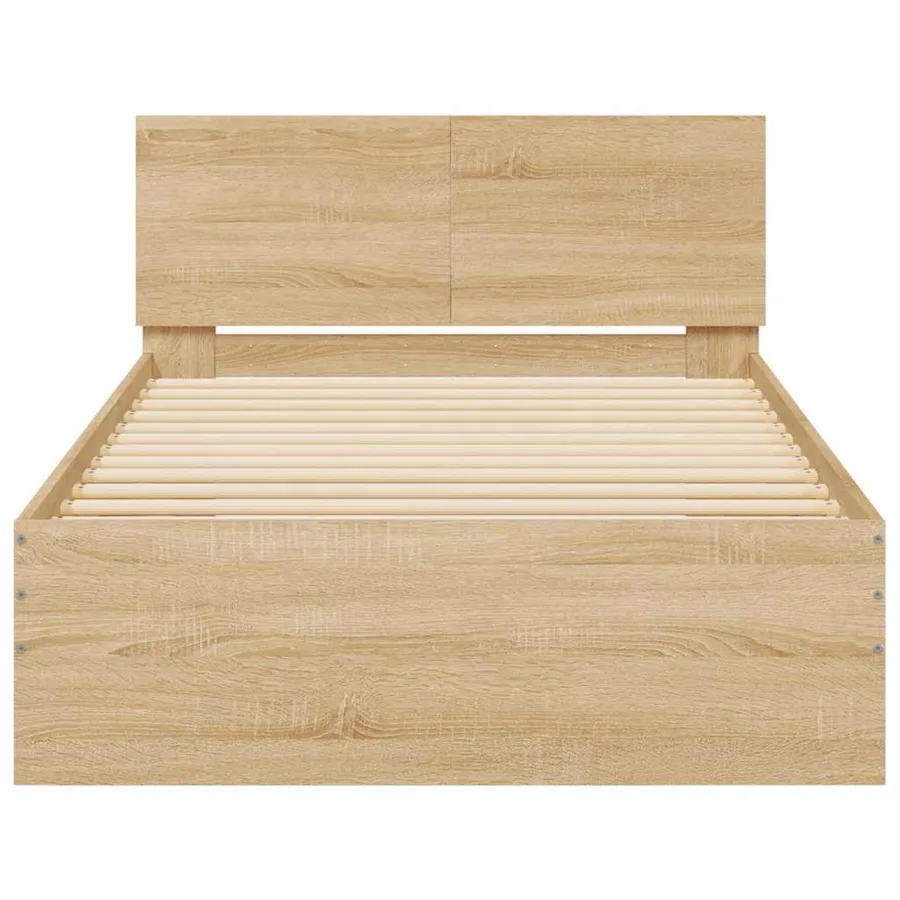 Cadre de lit sans matelas avec lumières LED 100x200 cm - 7