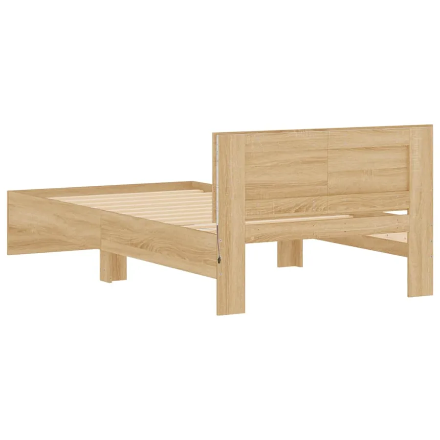 Cadre de lit sans matelas avec lumières LED 100x200 cm - 9
