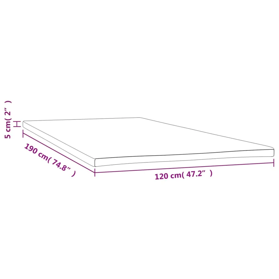 Sur-matelas 120x190x5 cm - 7