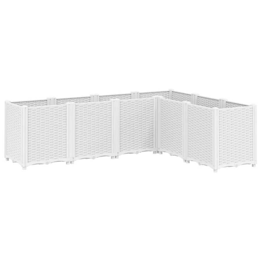 Jardinière blanc 160x120x53 cm polypropylène - 2