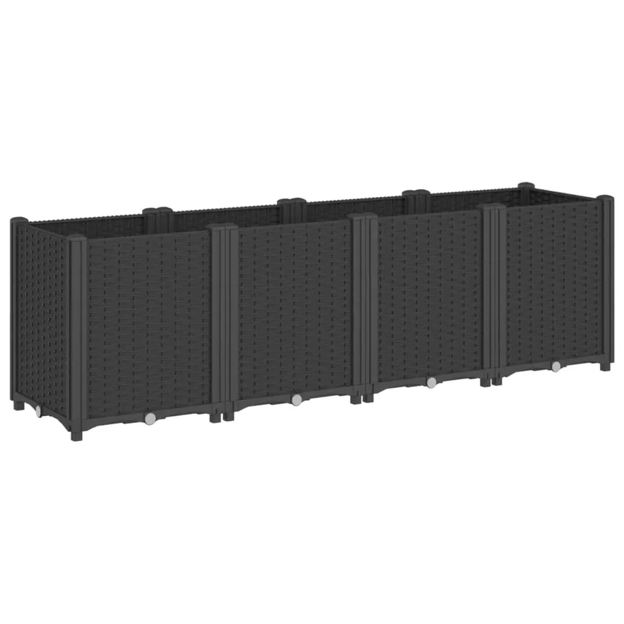 Jardinière noir 160x40x53 cm polypropylène - 2