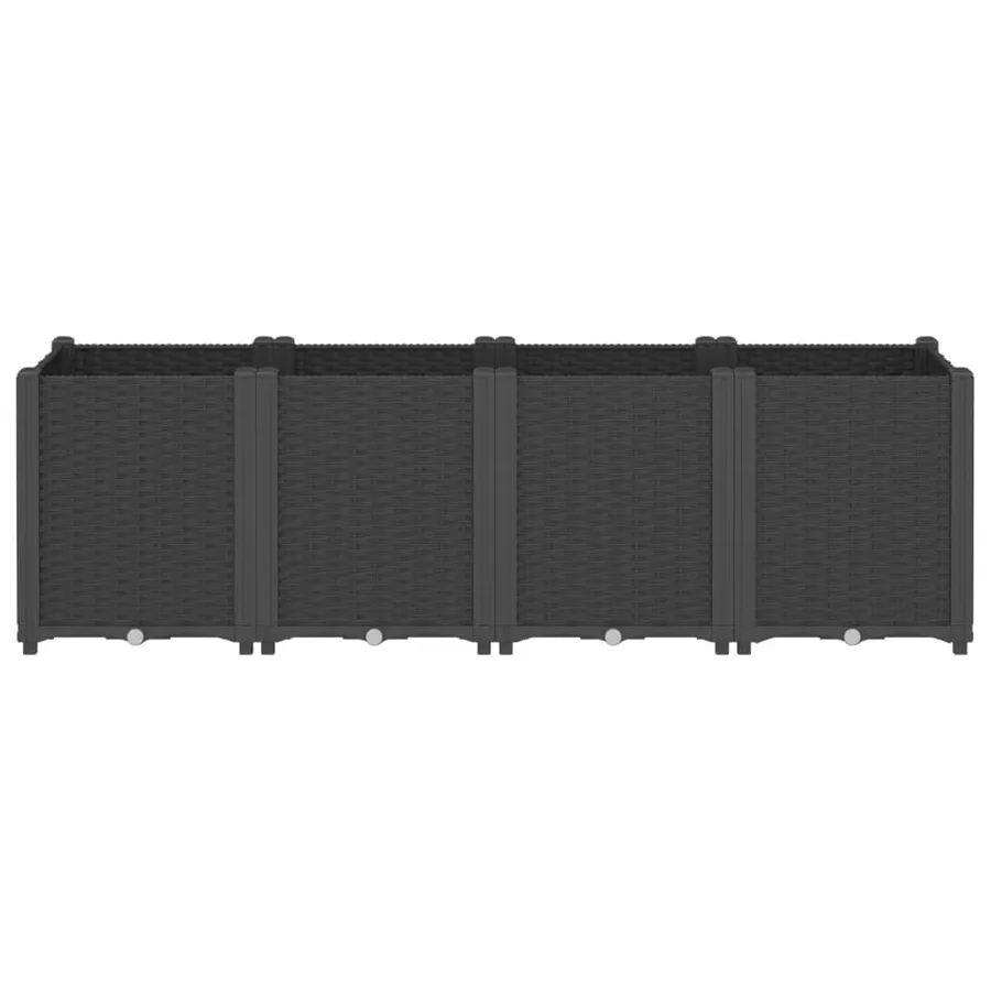 Jardinière noir 160x40x53 cm polypropylène - 3