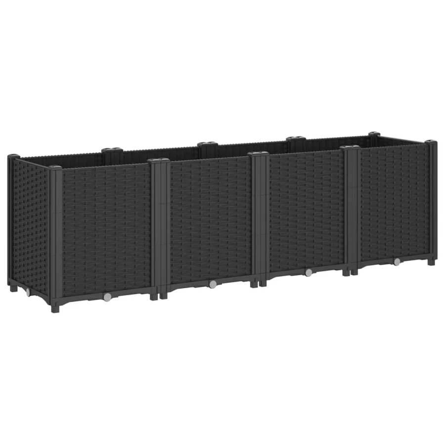 Jardinière noir 160x40x53 cm polypropylène - 5