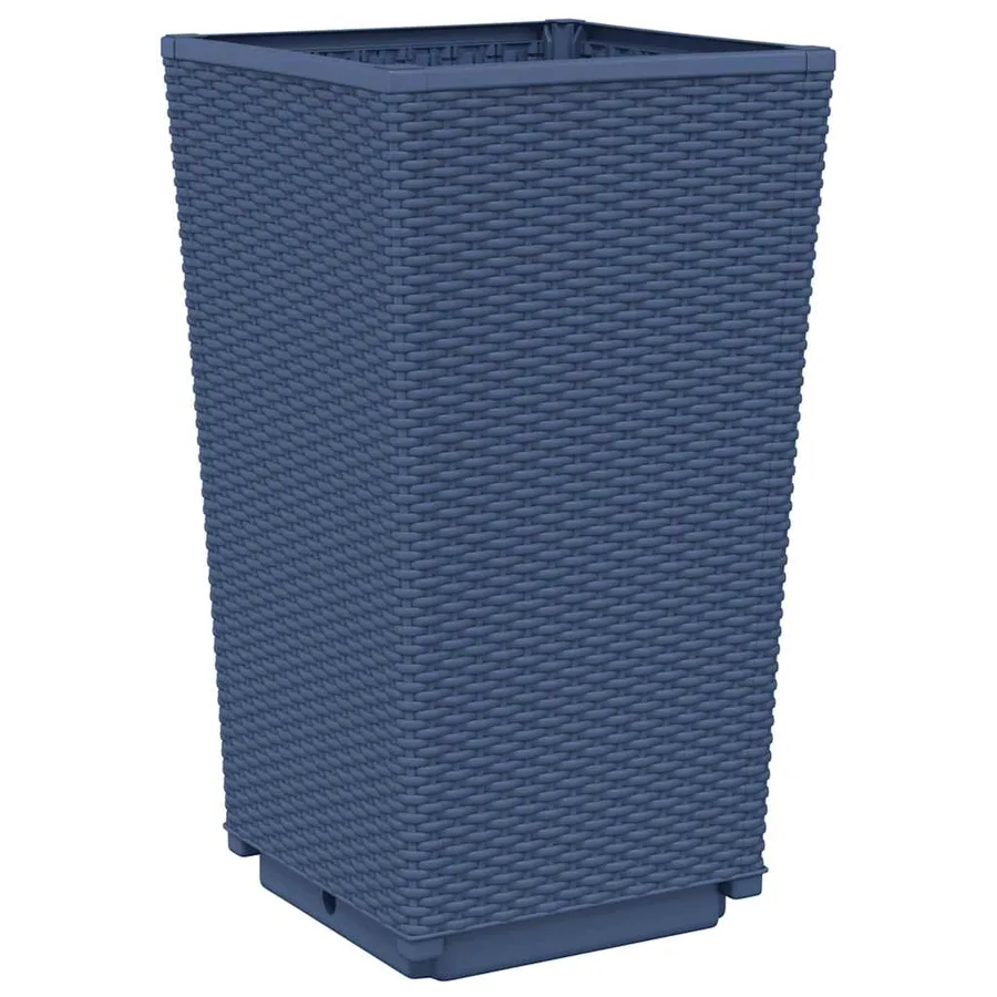 Jardinières 4 pcs bleu gris 32,5x32,5x57 cm PP - 4