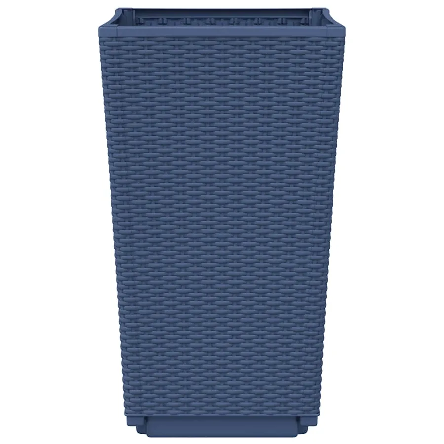Jardinières 4 pcs bleu gris 32,5x32,5x57 cm PP - 6