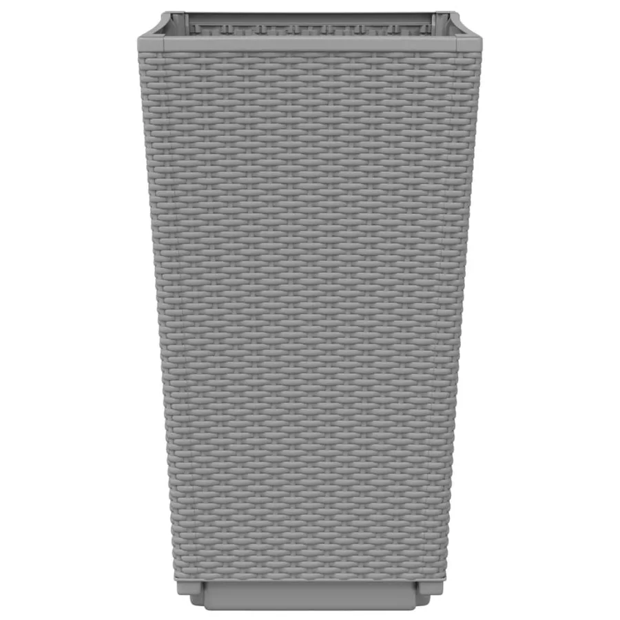 Jardinières 2 pcs gris clair 32,5x32,5x57 cm polypropylène - 6