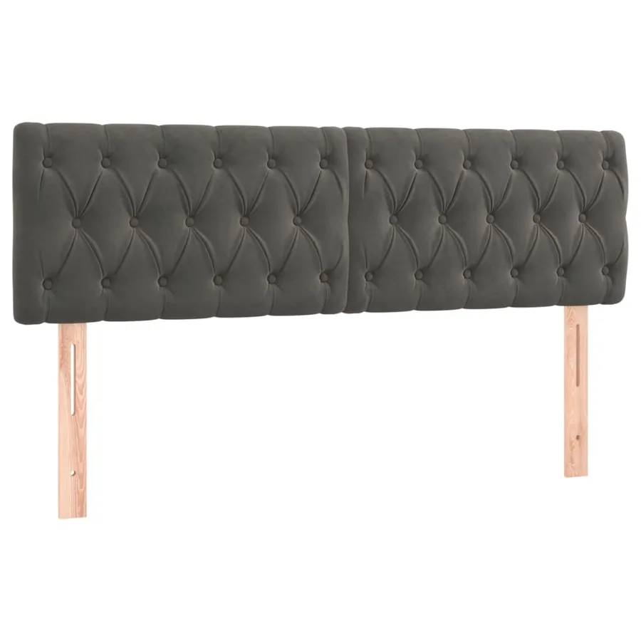 Sommier à lattes de lit avec matelas LED Gris foncé 140x190 cm - 7