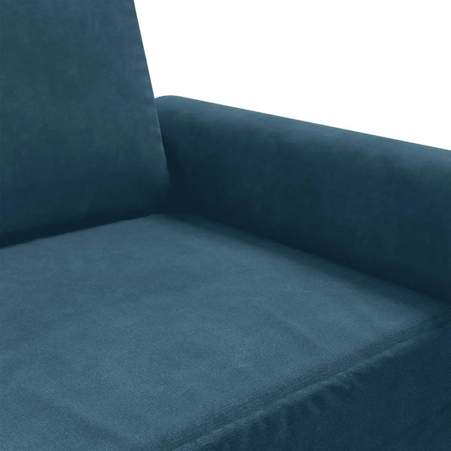 Fauteuil Bleu 60 cm Velours - 7