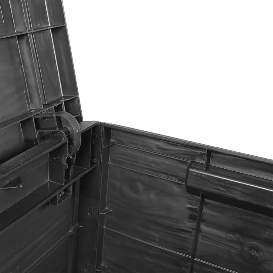 Boîte à coussins d'extérieur anthracite 77,5x44,5x53 cm PP - 10