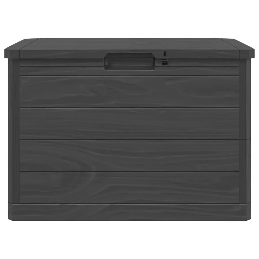 Boîte à coussins d'extérieur anthracite 77,5x44,5x53 cm PP - 5