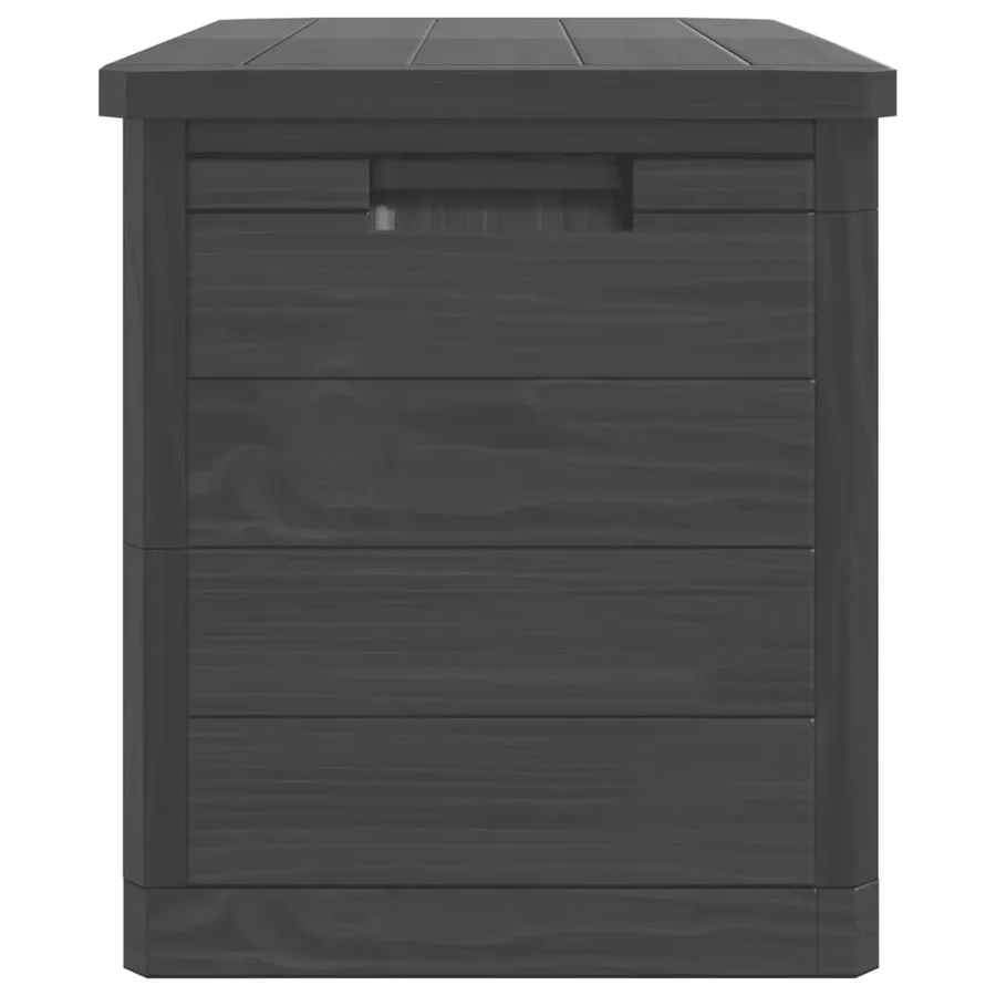 Boîte à coussins d'extérieur anthracite 77,5x44,5x53 cm PP - 6