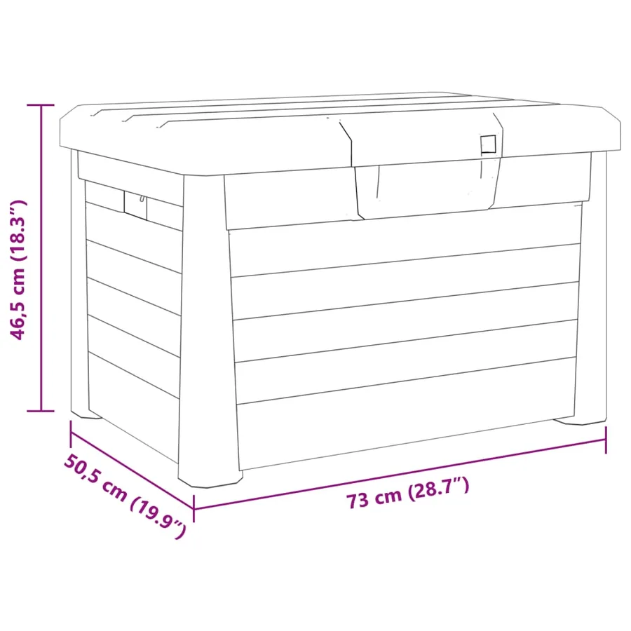 Boîte à coussins d'extérieur anthracite polypropylène - 11
