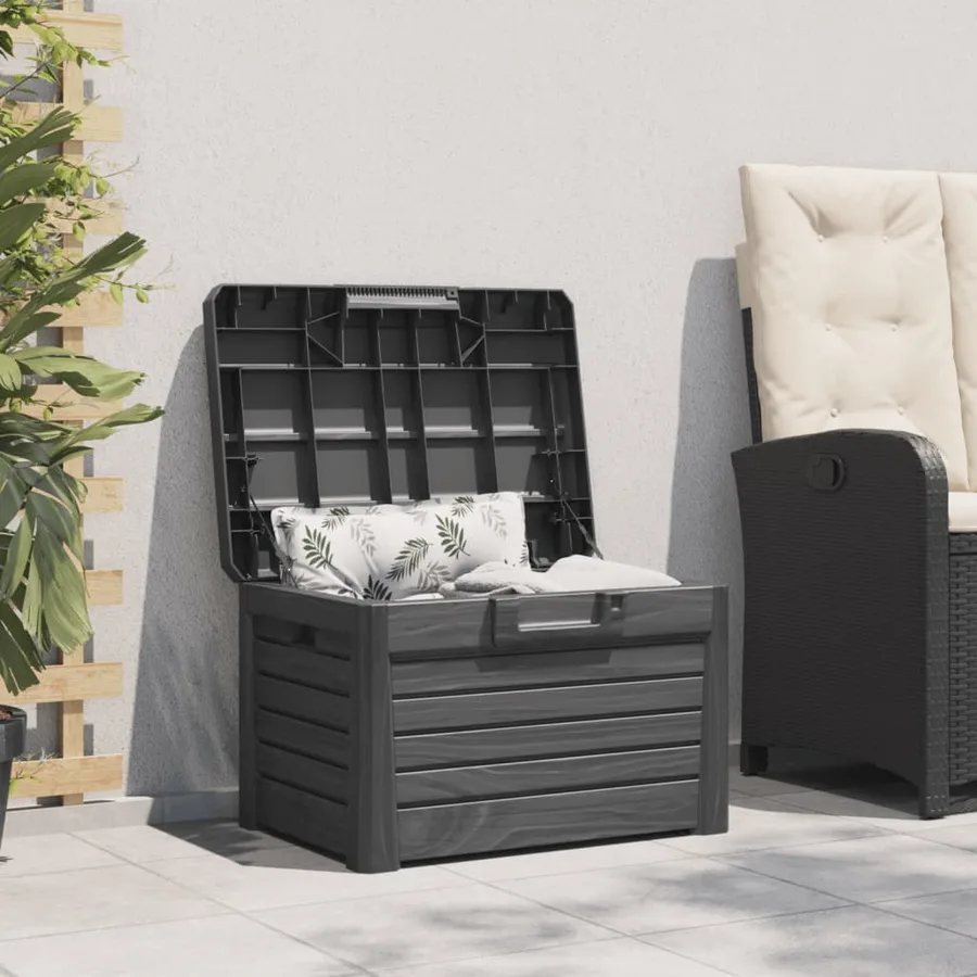Boîte à coussins d'extérieur anthracite polypropylène - 3