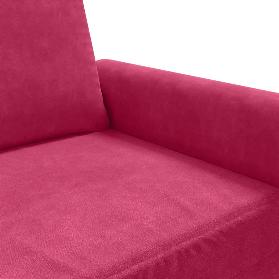 Fauteuil Rouge bordeaux 60 cm Velours - 7