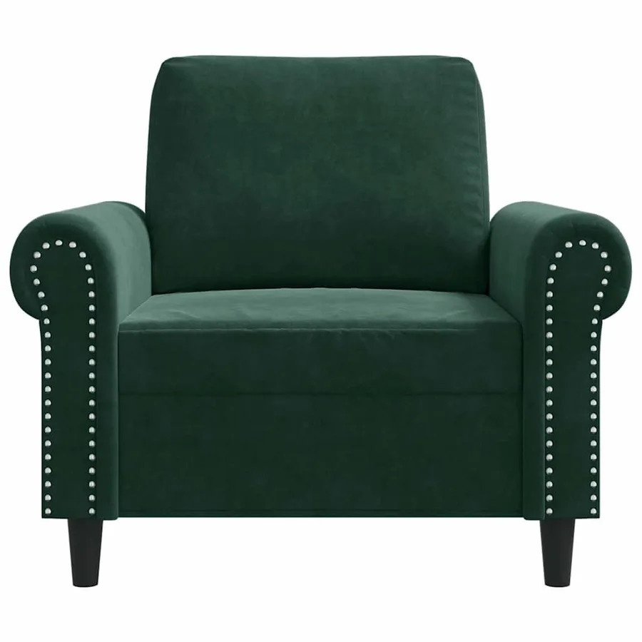Fauteuil Vert foncé 60 cm Velours - 4
