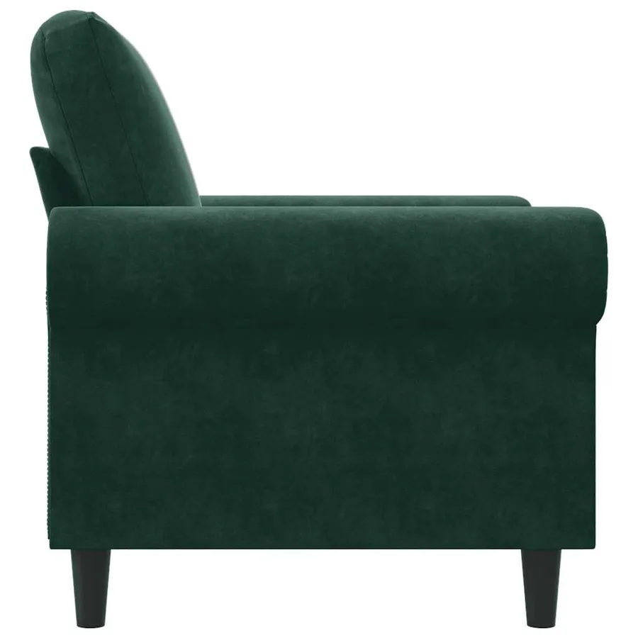 Fauteuil Vert foncé 60 cm Velours - 5