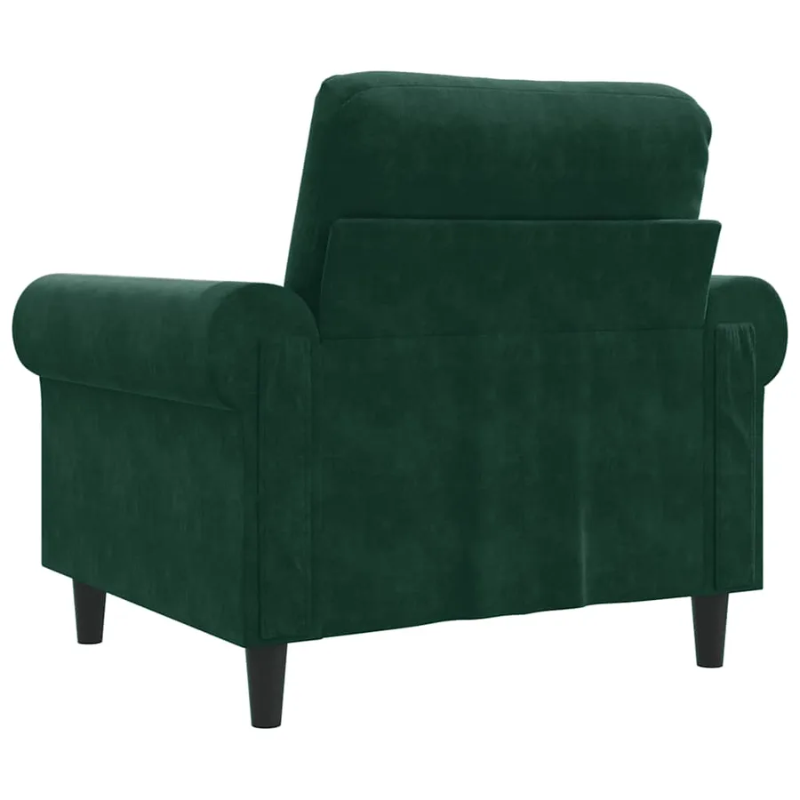 Fauteuil Vert foncé 60 cm Velours - 6