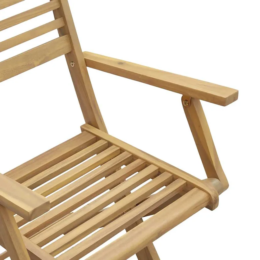 Ensemble à manger de jardin 7 pcs Bois d'acacia solide - 8