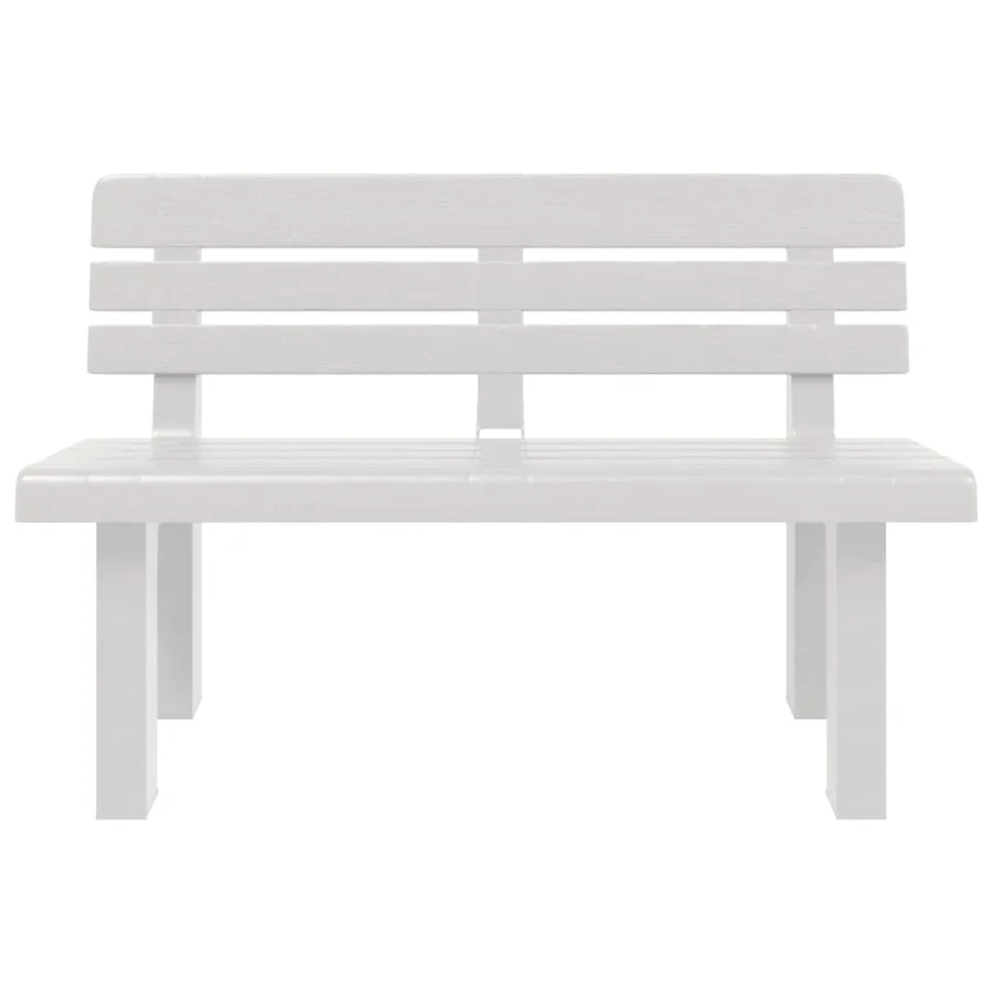Banc de jardin blanc 110x52x71 cm polypropylène - 4