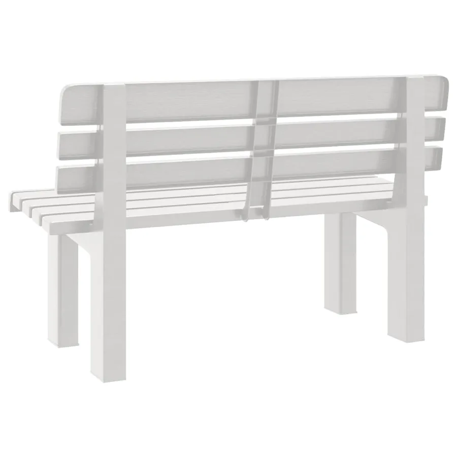 Banc de jardin blanc 110x52x71 cm polypropylène - 6