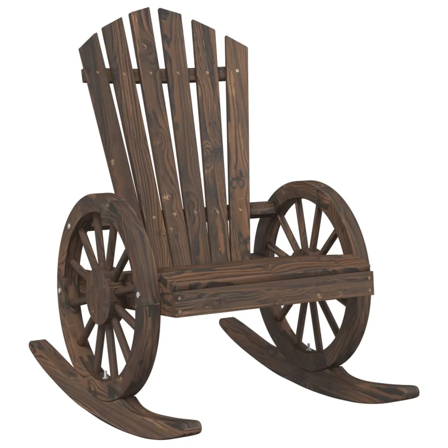 Chaise à bascule Adirondack bois de sapin massif - 2