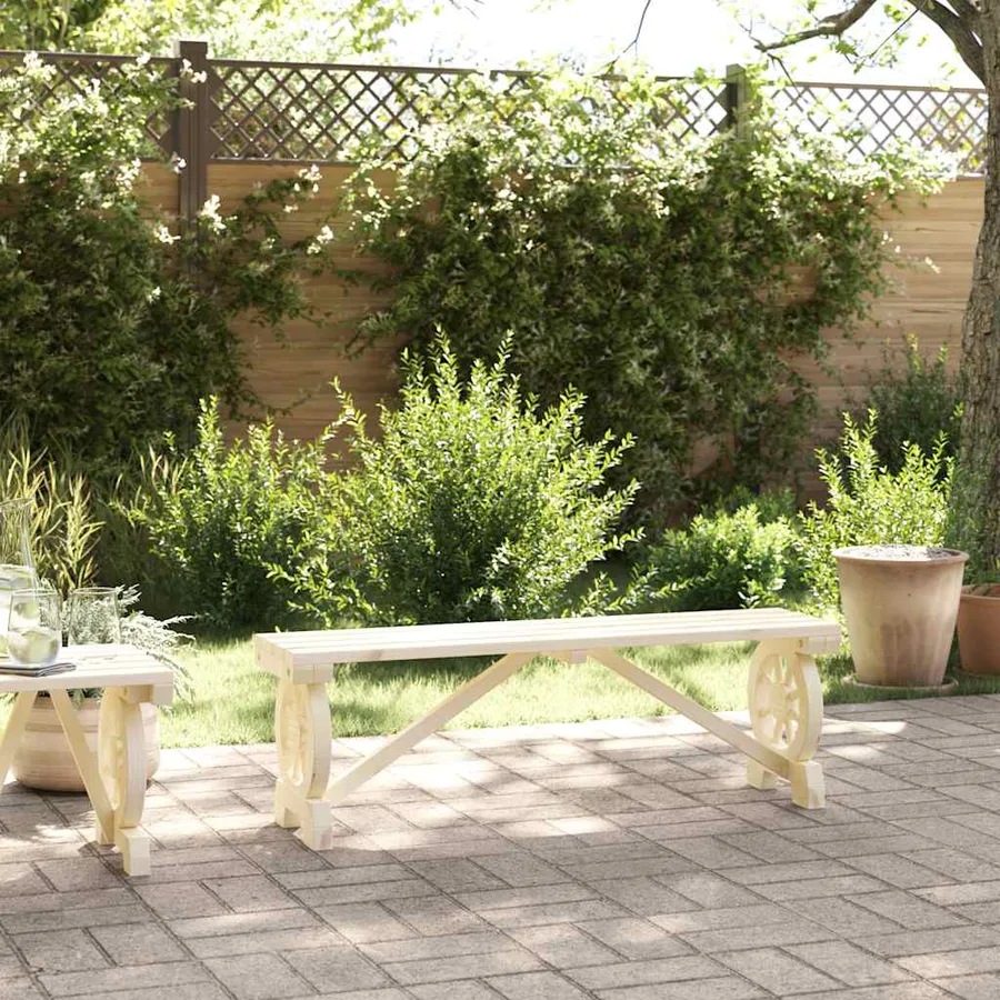 Banc de jardin 115 cm bois de sapin massif - 3
