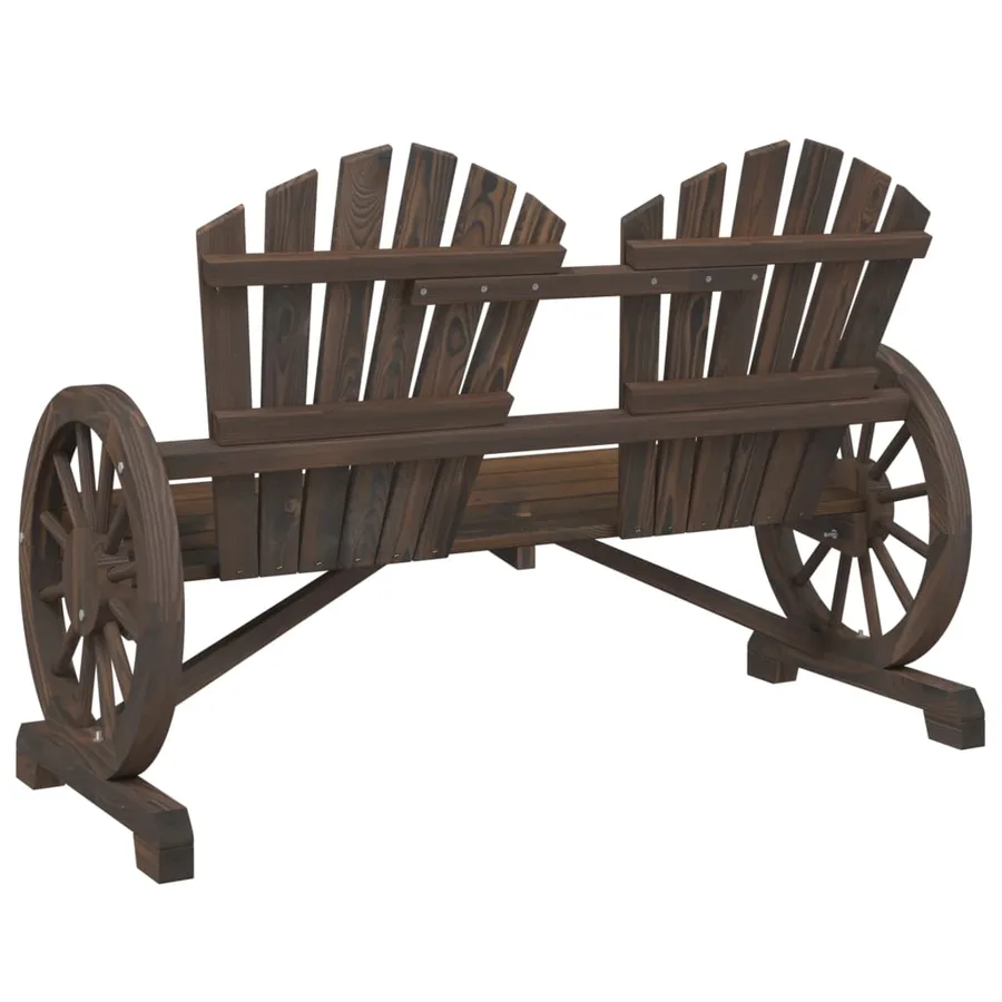 Chaise de jardin Adirondack 2 places bois de sapin massif - 6