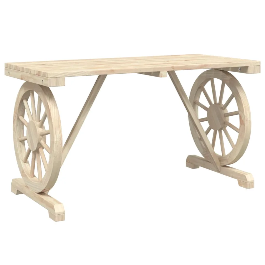 Table de jardin 115x55x65 cm bois de sapin massif - 6