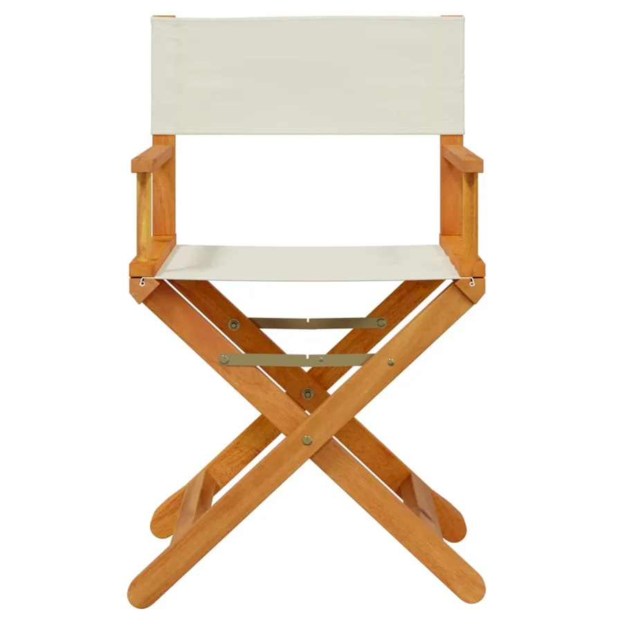 Chaises de réalisateur pliables lot de 2 blanc crème tissu - 4
