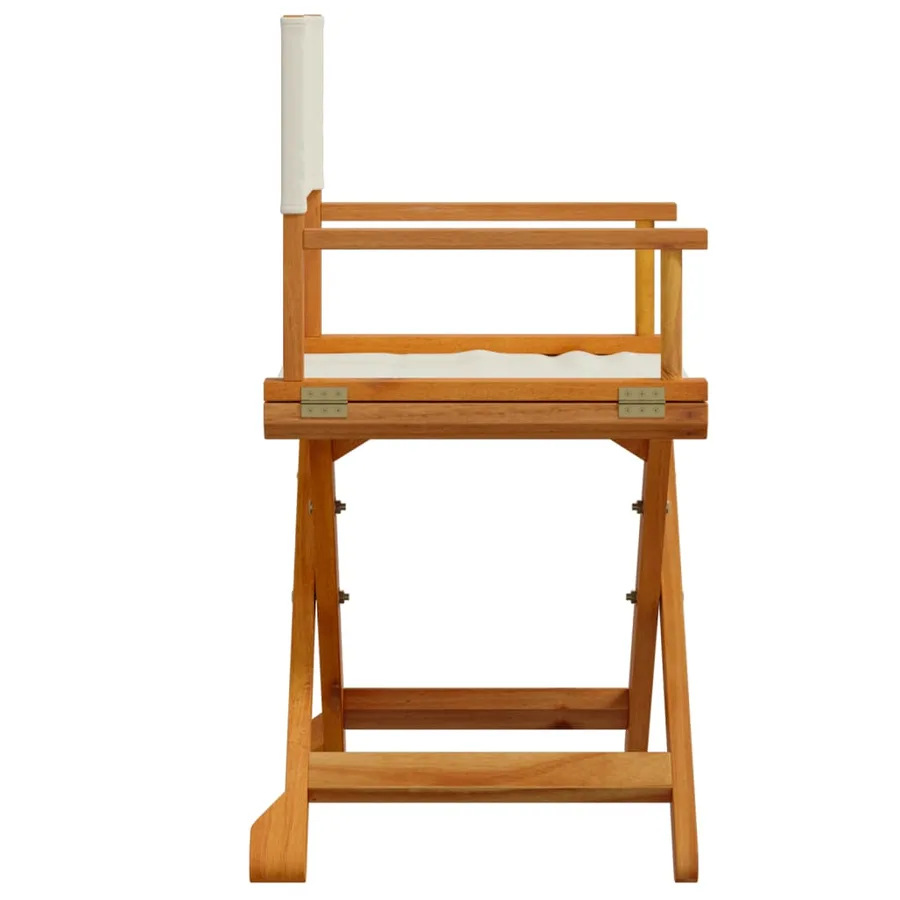 Chaises de réalisateur pliables lot de 2 blanc crème tissu - 5