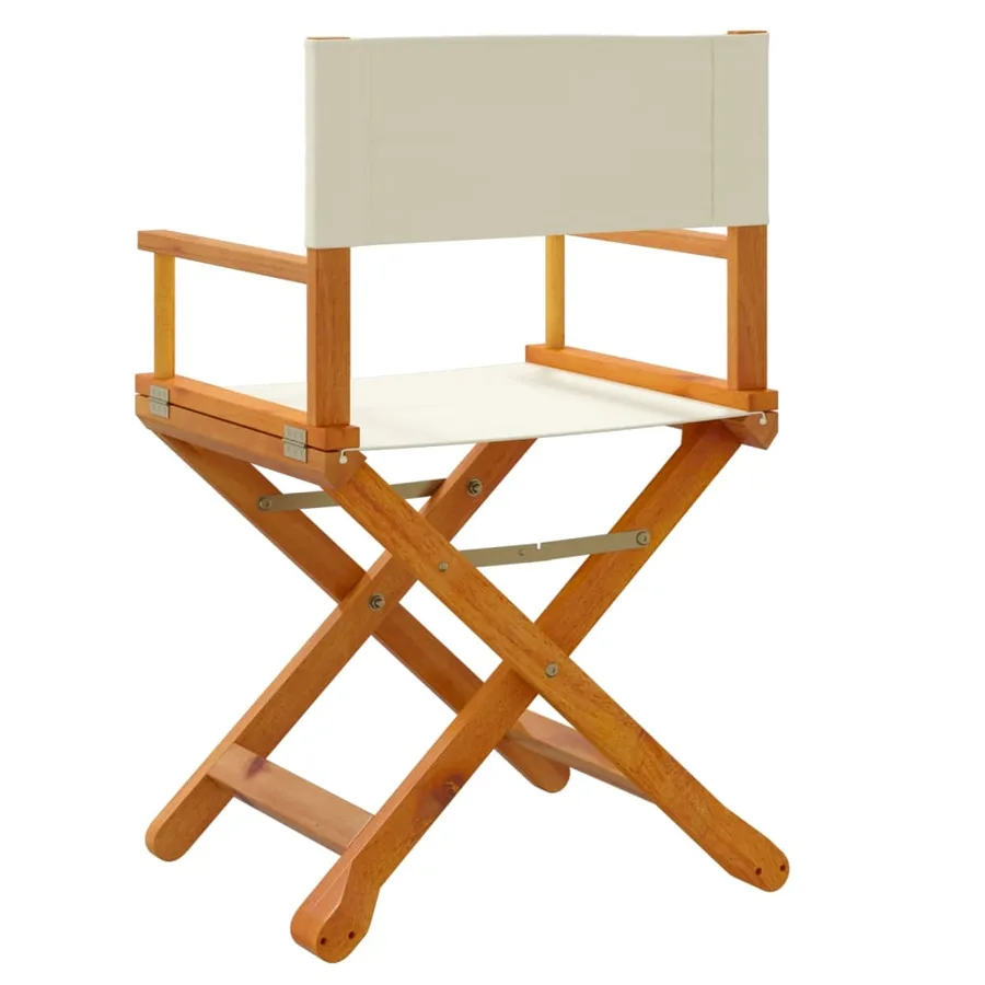 Chaises de réalisateur pliables lot de 2 blanc crème tissu - 6