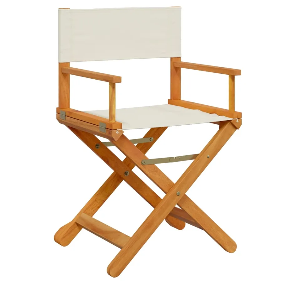 Chaises de jardin pliables lot de 8 blanc crème tissu - 3