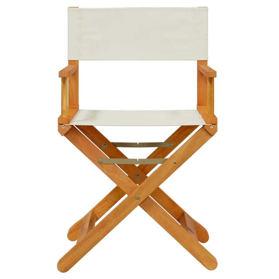 Chaises de jardin pliables lot de 4 blanc crème tissu - 3