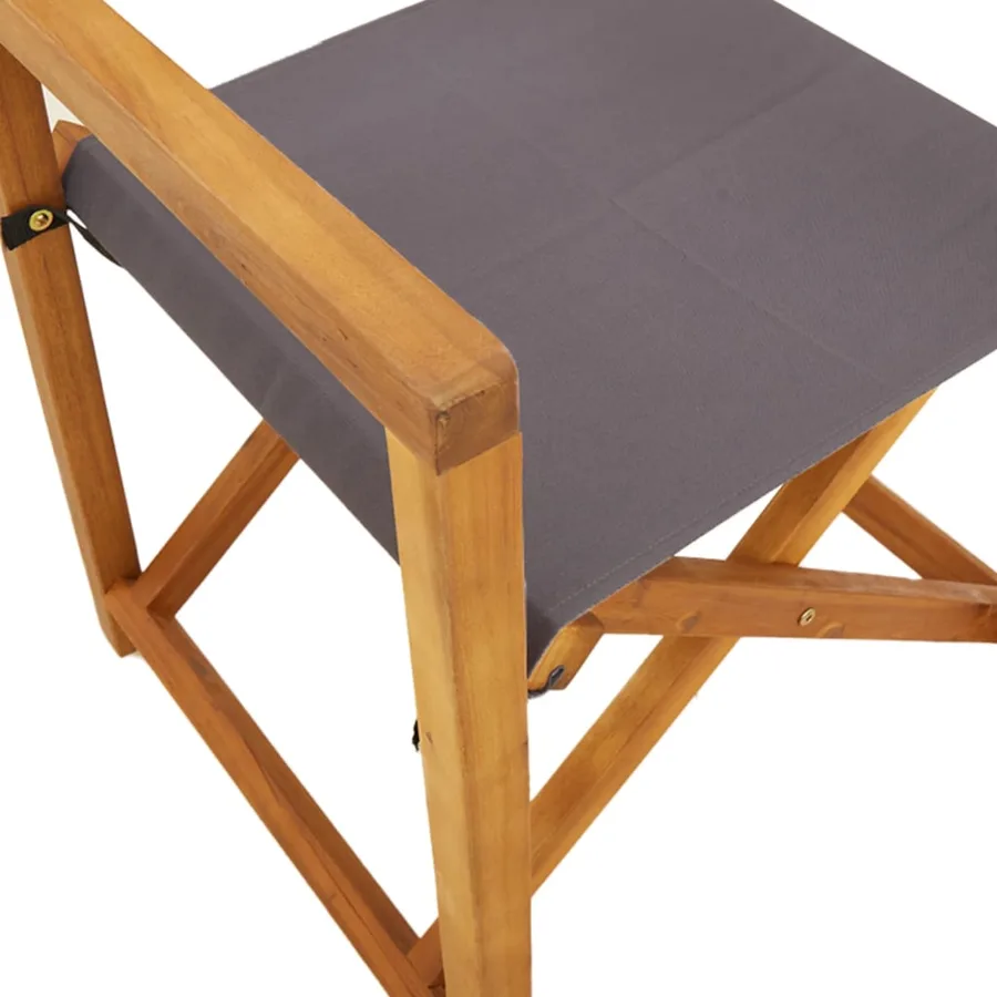 Chaises de jardin pliables lot de 4 gris foncé tissu - 8