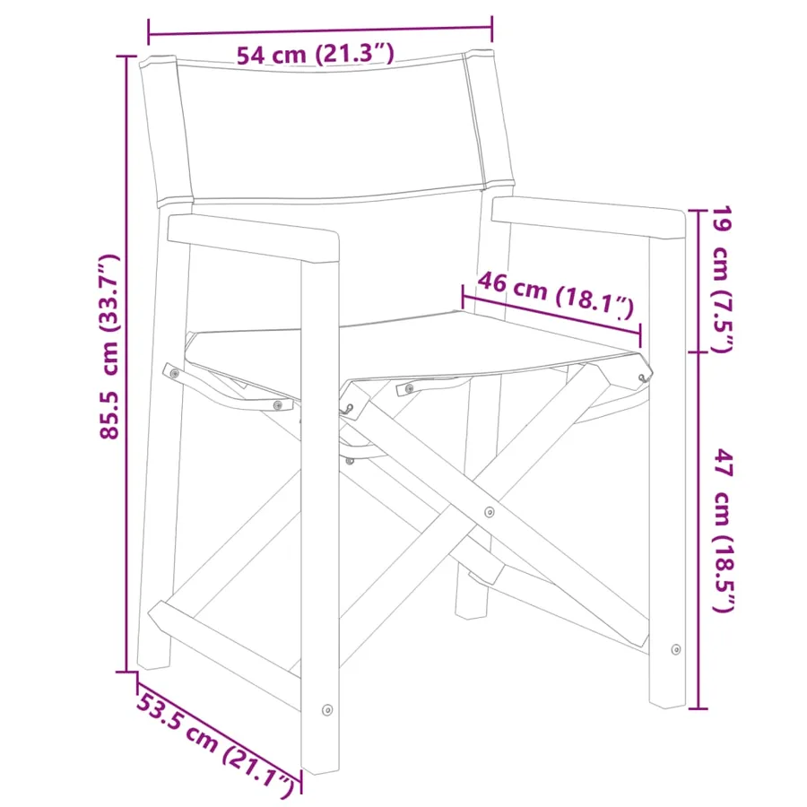 Chaises de jardin pliables lot de 4 gris foncé tissu - 9