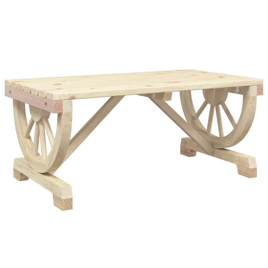 Table basse de jardin 90x50x40 cm bois de sapin massif - 6
