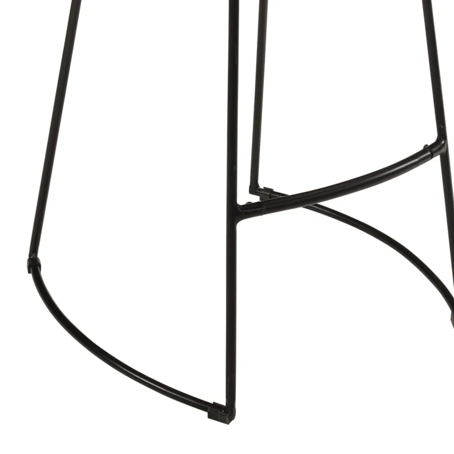 Ensemble de bar 7 pcs bois de manguier brut massif et métal - 12