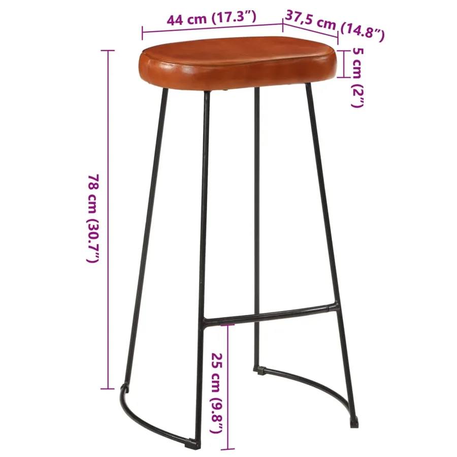 Tabourets de bar Gavin lot de 2 44x37,5x78 cm - 10